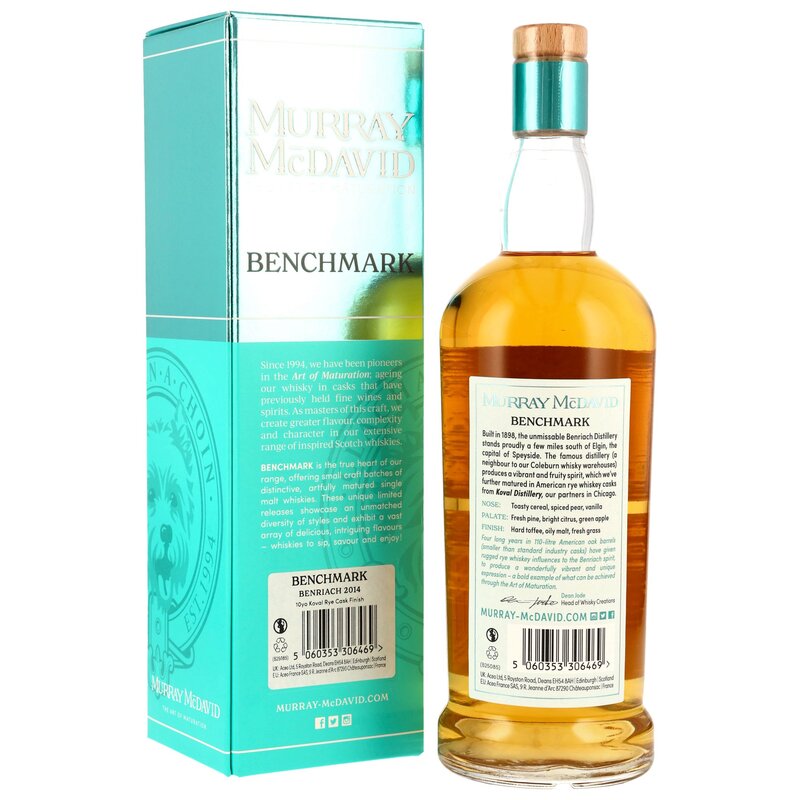 Benriach 2014/2025 - 10 y.o. - Koval Rye Cask Finish - Murray McDavid