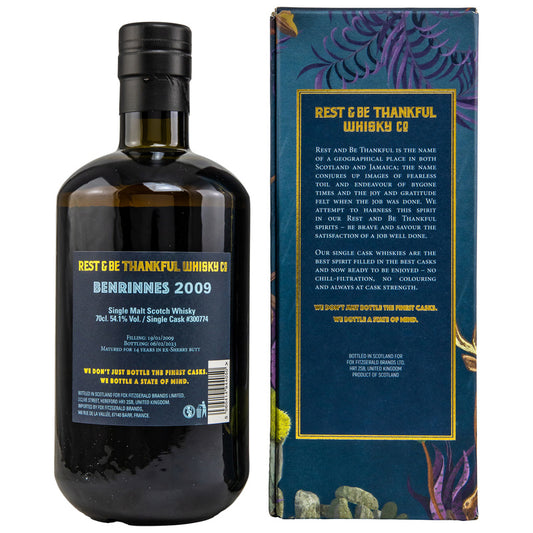 Benrinnes 2009/2023 - 14 y.o. - Single Cask #300774 - Rest & Be Thankful
