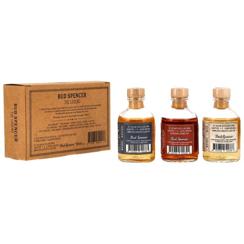 Bud Spencer The Legend Tasting Box 3x0,05l - Neue Ausstattung