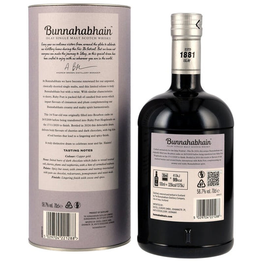 Bunnahabhain 2009/2024 - 14 y.o. - Ruby Port Cask Finish Feis Ile 2024