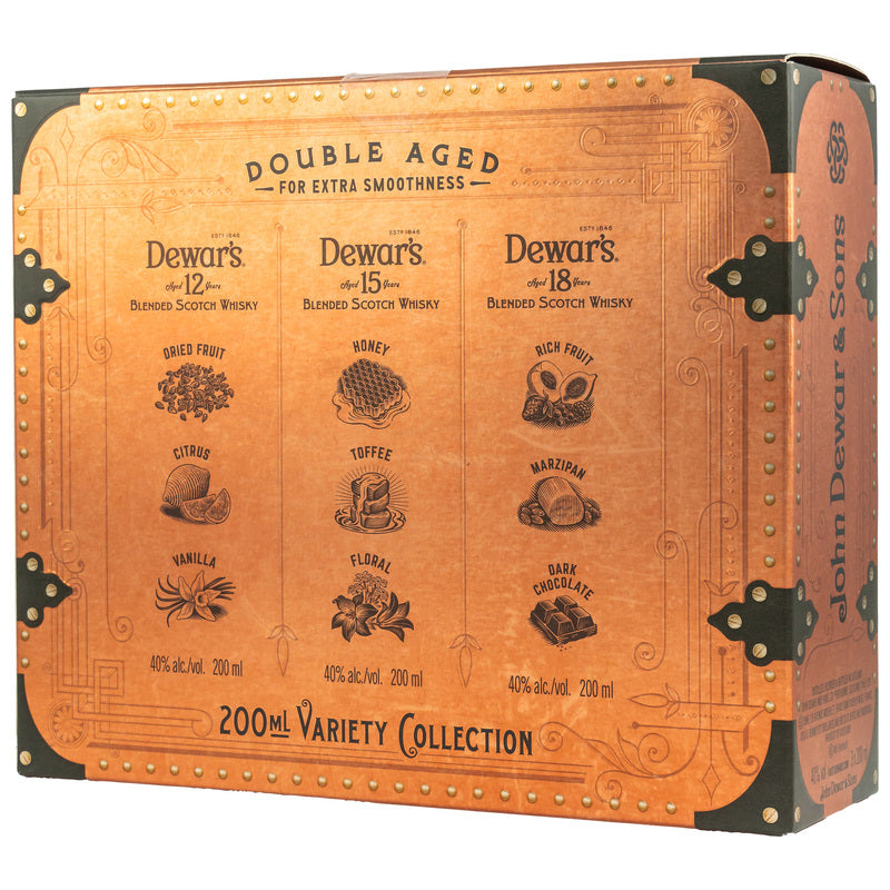 Dewars Variety Pack 3x200ml (12yo/15yo/18yo)