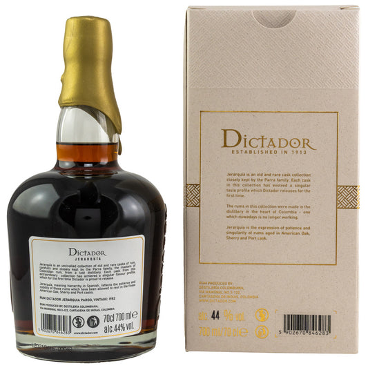 Dictador Jerarquia Pardo Sherry/Port Casks 1982/2020 - 38 y.o.