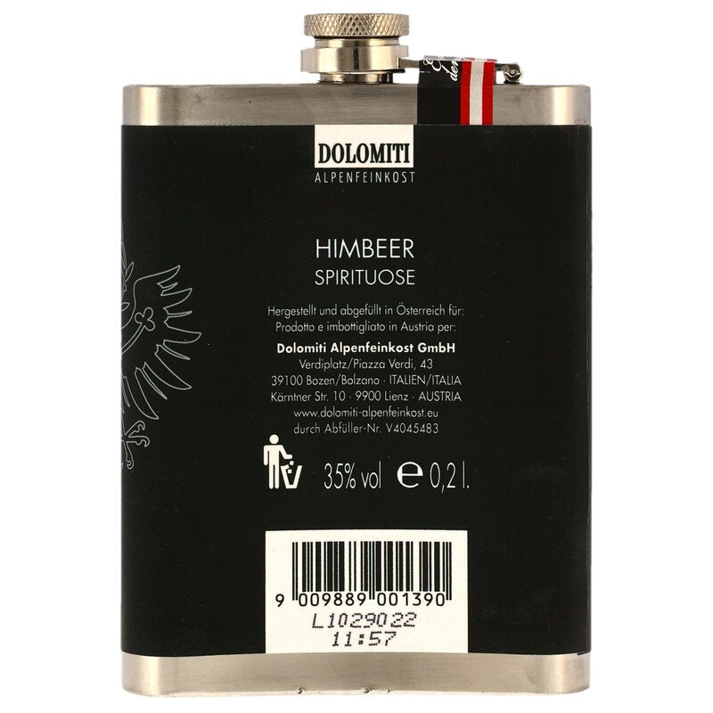Dolomiti Wald-Himbeer Flachmann 200ml (Prinz)