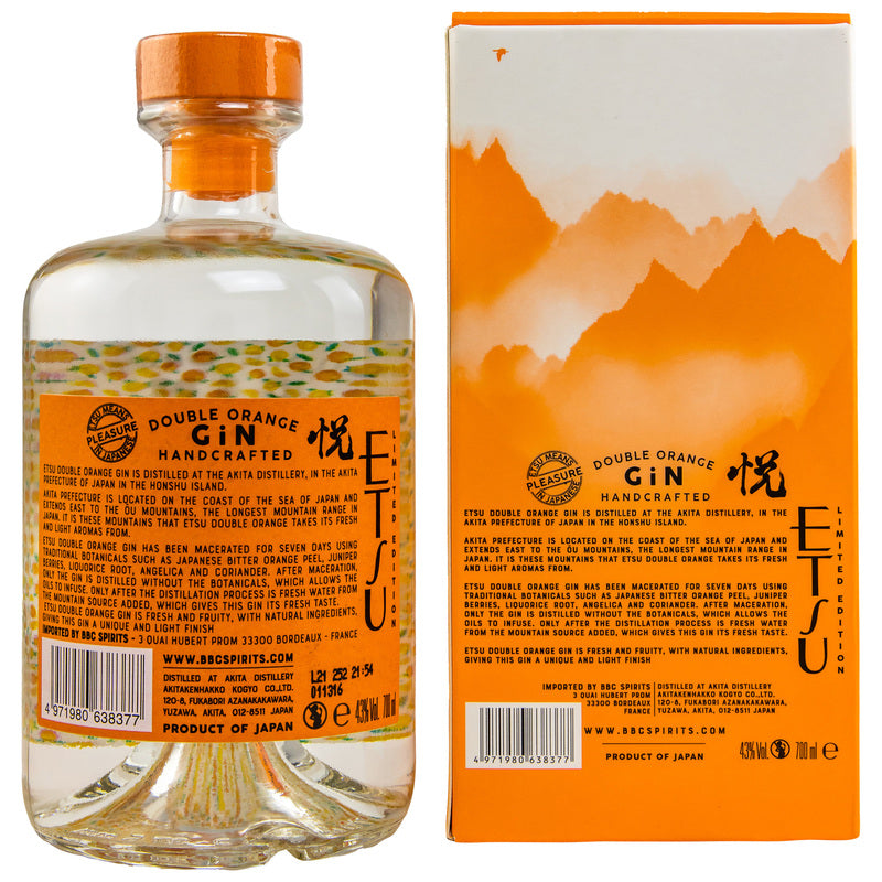 Etsu Double Orange Japanese Gin
