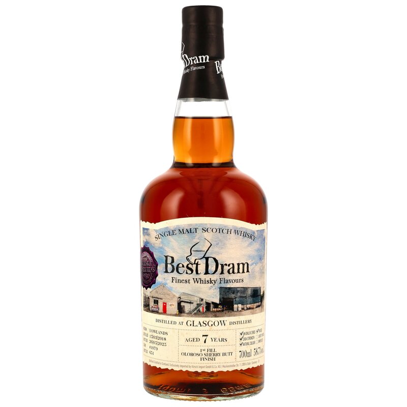 Glasgow Distillery 2018/2025 - 7 y.o. 1st Fill Oloroso Sherry Butt Finish #18/1079 (Best Dram)