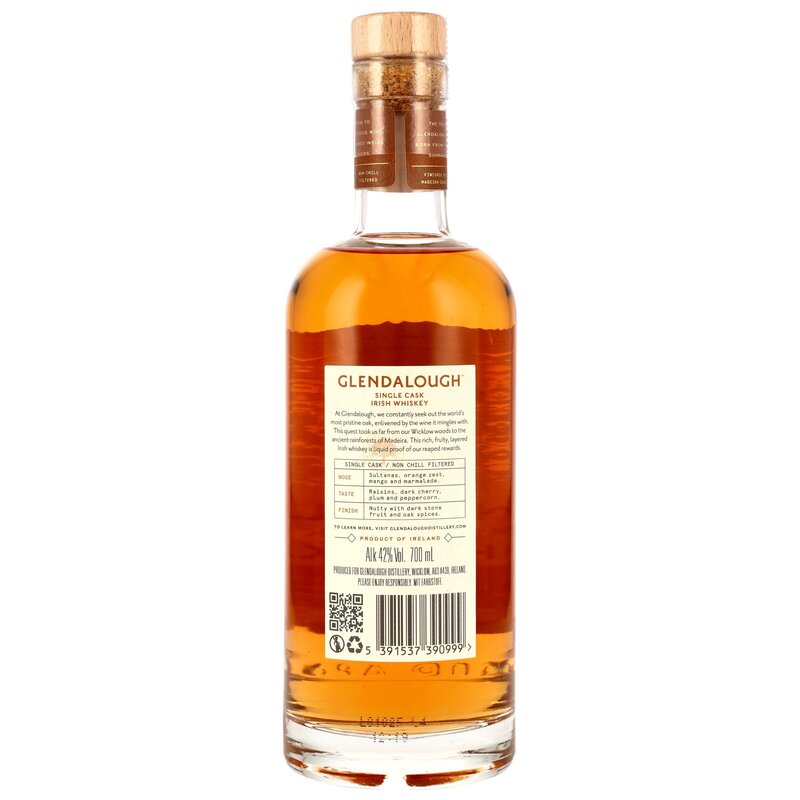 Glendalough Single Cask - Madeira Cask Finish #RC 1307 - neue Ausstattung