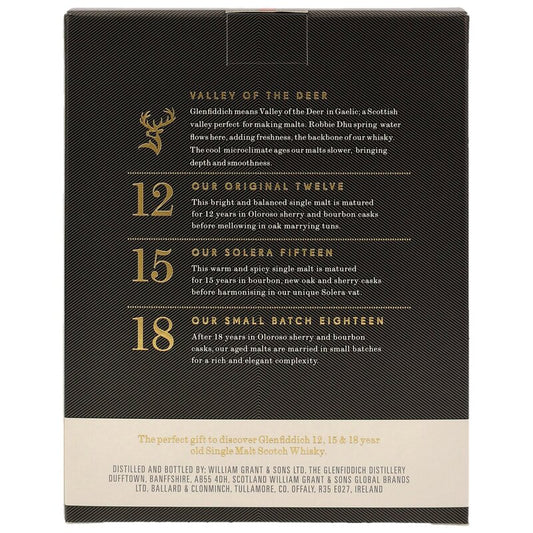 Glenfiddich 12/15/18 y.o. Tasting Pack Collection 3x5cl