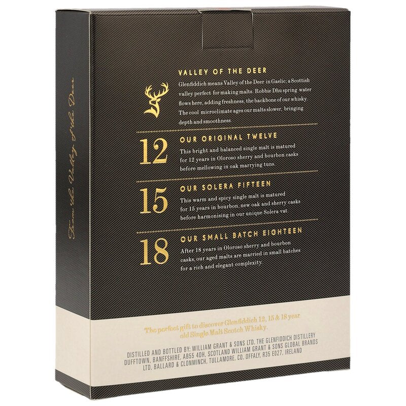 Glenfiddich 12/15/18 y.o. Tasting Pack Collection 3x5cl