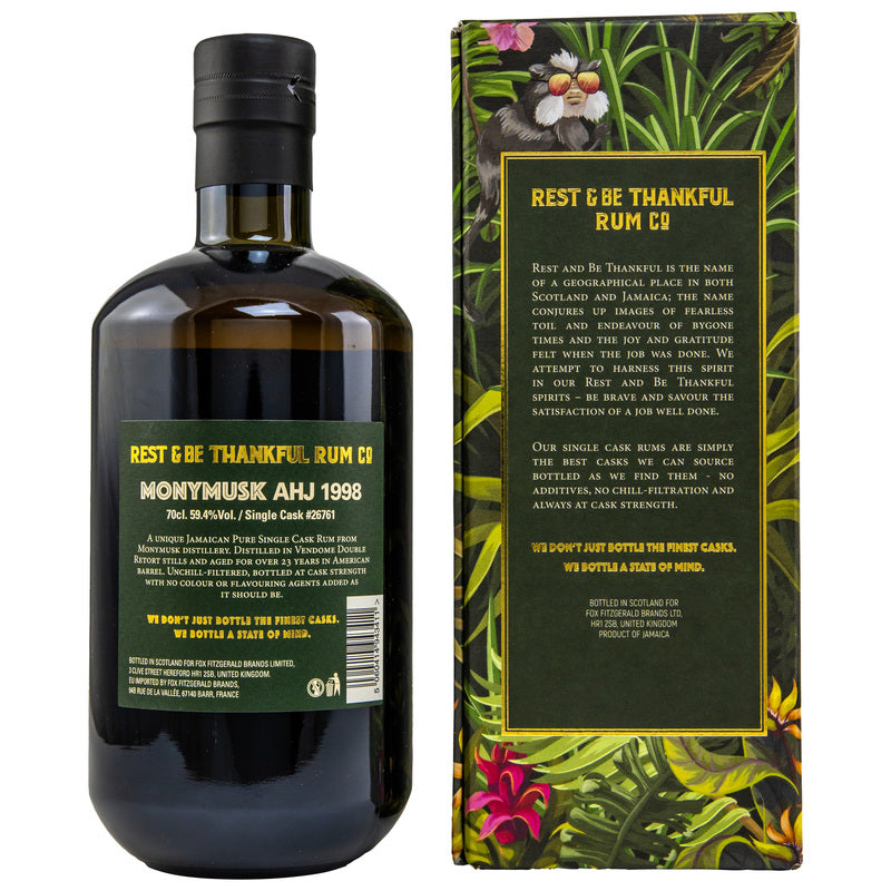 Monymusk 1998/2022 - 23 y.o. - AHJ Single Cask #26761 - Rest & Be Thankful