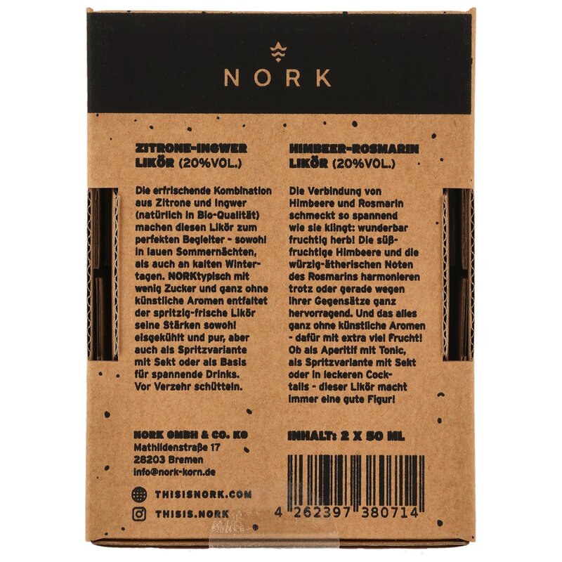 NORK Spritz-Liköre 2x0,05l "Bock ab zu zischen?"