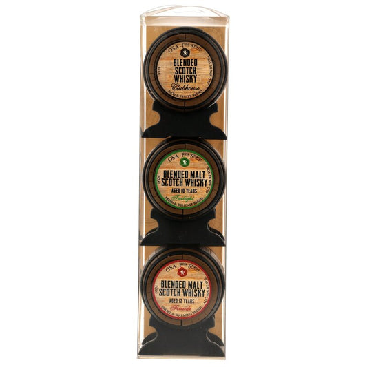 OSA Fine Spirits Mini-Faß Collection 3 x 0,05 (Clubhouse/Twilight/Fireside) Neue Ausstattung