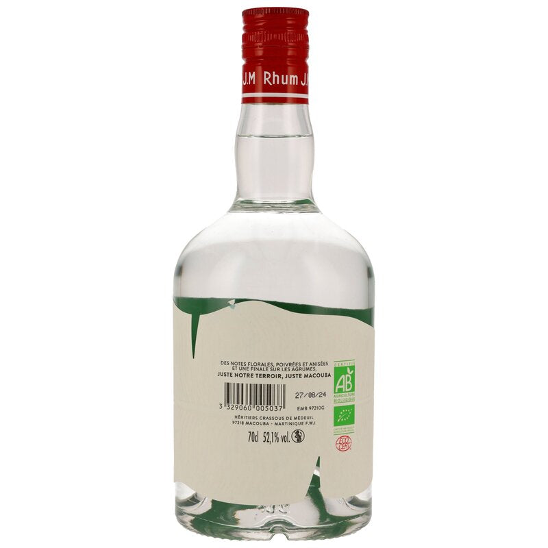 Rhum J.M Blanc Agricole Juste Macouba BIO