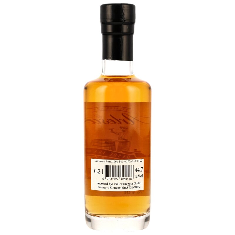 Ron Artesano Rum 10 y.o. Peated Islay Cask Finish #314-22 - 200ml