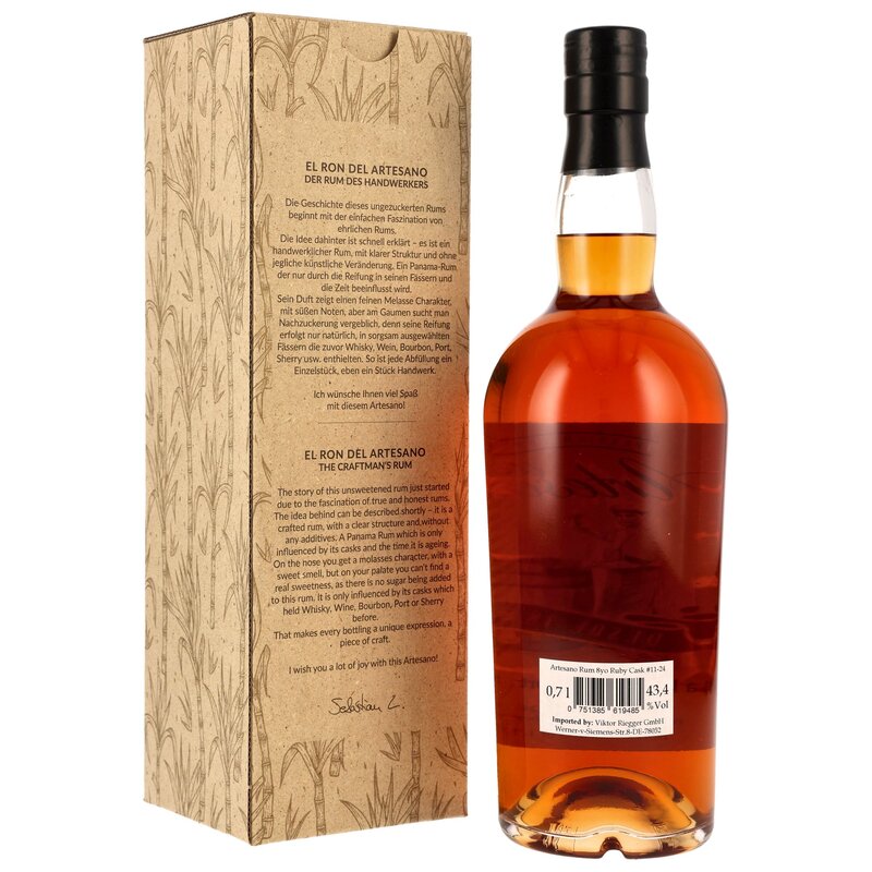 Ron Artesano Rum 8 y.o. Ruby Port Cask Finish