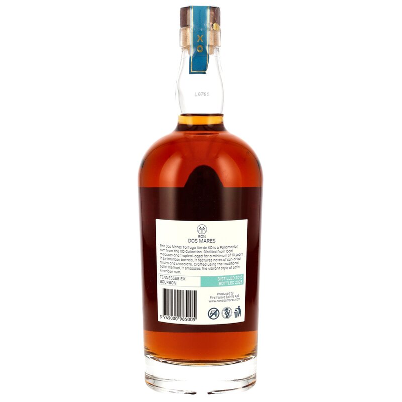 Ron Dos Mares 2013/2025 XO Rum Tortuga Verde Tennessee ex Bourbon Casks