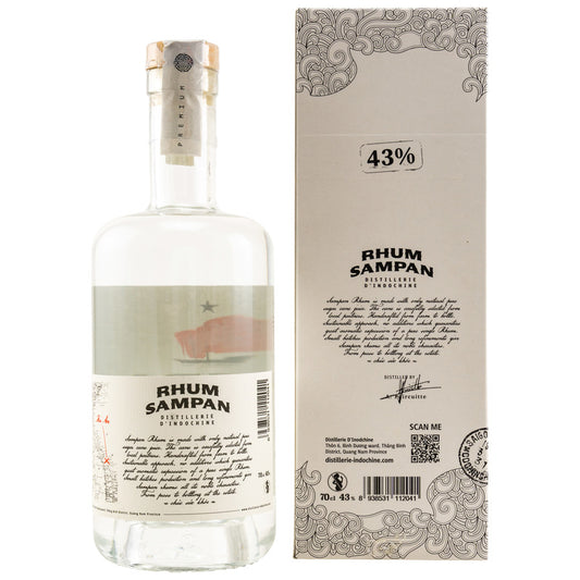 SAMPAN Classic White Rhum 43% (Vietnam) in GP -