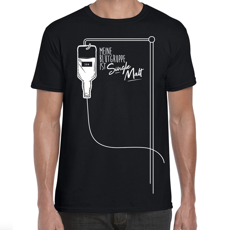 T-Shirt Meine Blutgruppe ist Single Malt - M