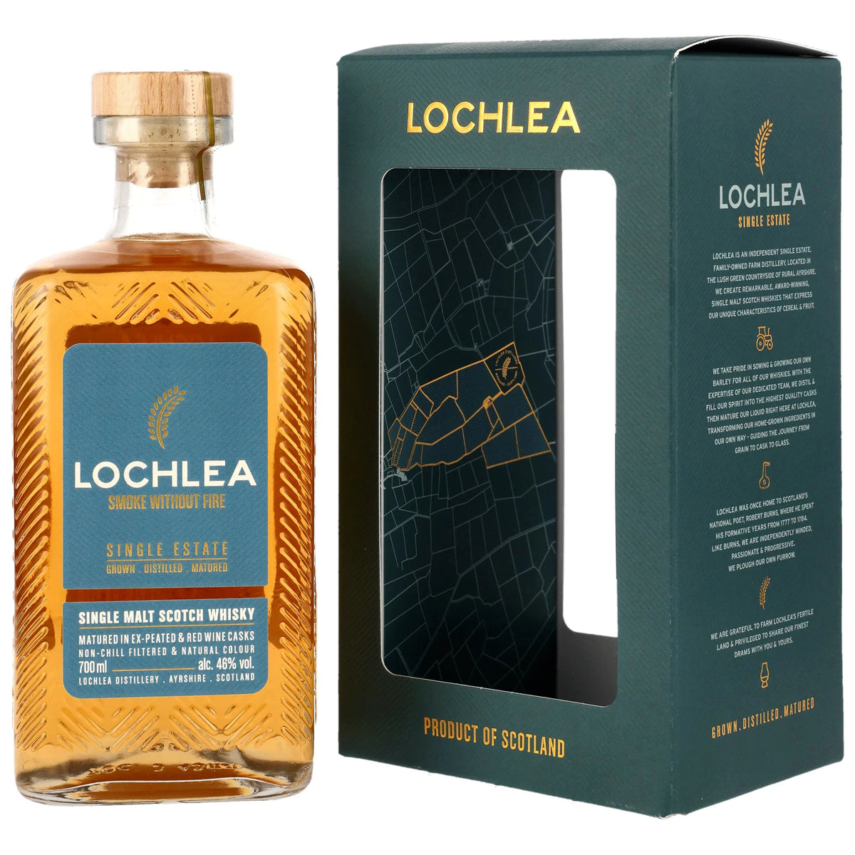 Lochlea Distillery Smoke Without Fire - Ex-Peated & Red Wine Casks