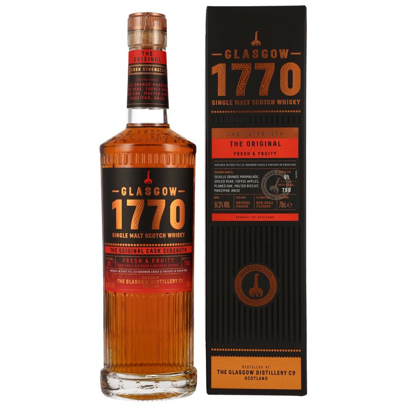 1770 Glasgow Single Malt Scotch Whisky - The Original Cask Strength Batch #1
