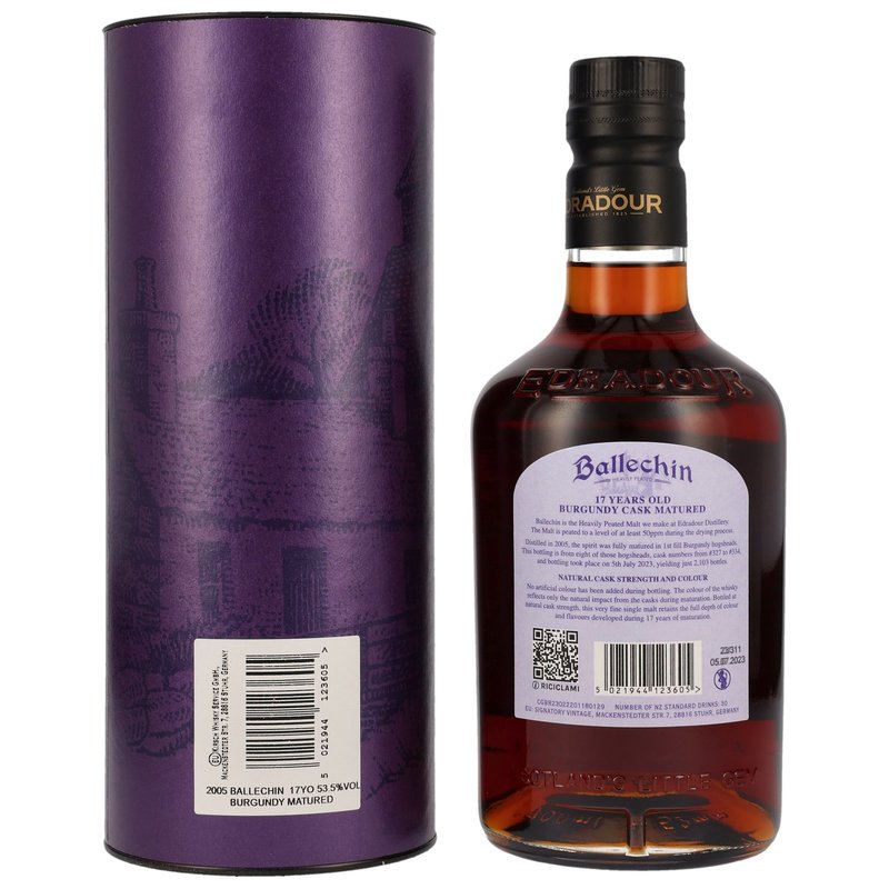 Ballechin 2005/2023 - 17 y.o. - Ex-Burgundy Wine Cask