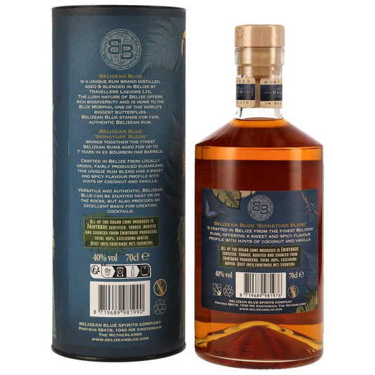Belizean Blue Signature Blend Rum - Travellers Liquors (Fairtrade)