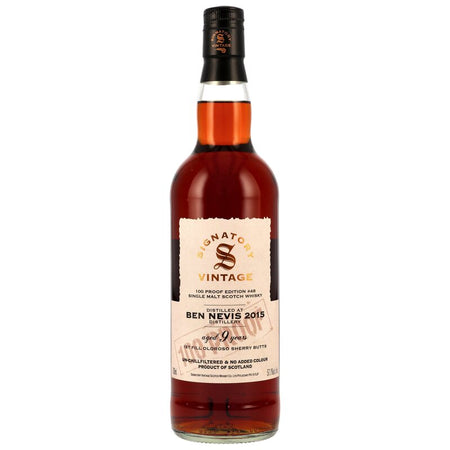 Ben Nevis 2015/2025 - 9 y.o. - 1st Fill Oloroso Sherry Butts - Signatory 100 PROOF Edition #48