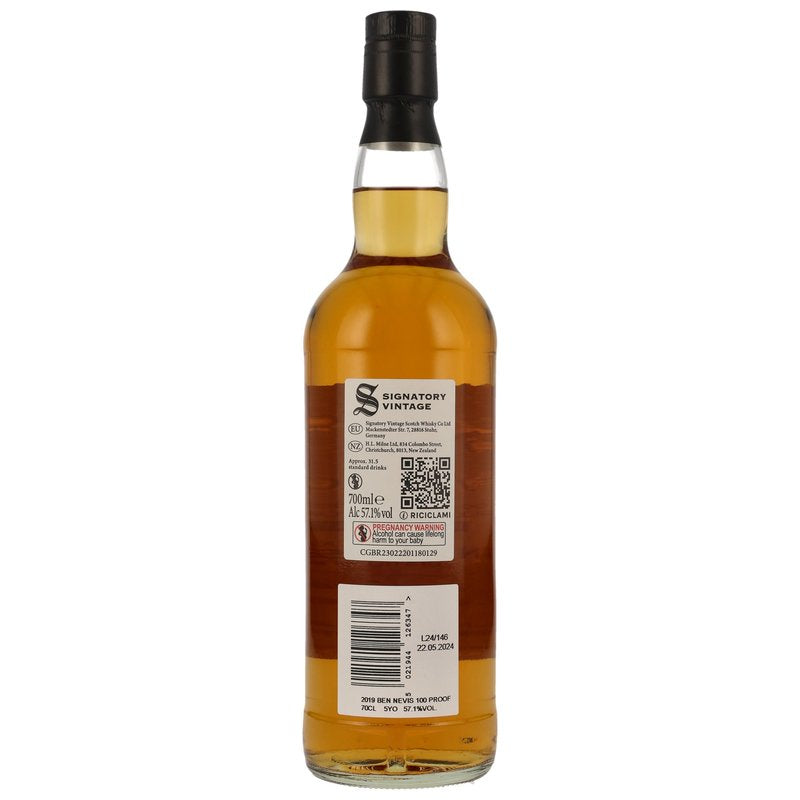 Ben Nevis Heavily Peated 2019/2024 - 5 y.o. - Signatory 100 PROOF Edition