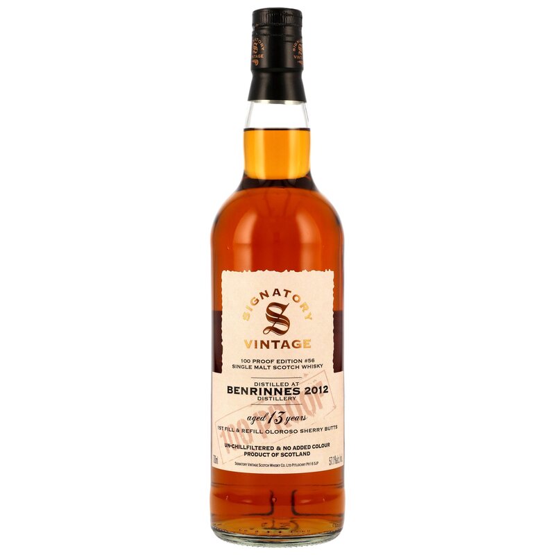 Benrinnes 2012/2025 - 13 y.o. - 1st Fill & Refill Oloroso Sherry Butts - Signatory 100 PROOF Edition