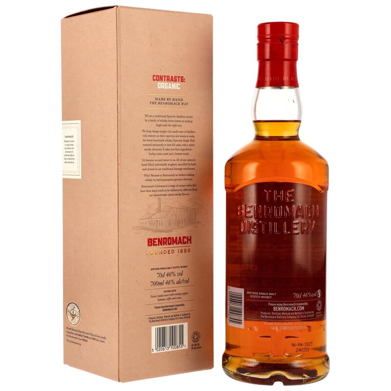 Benromach Contrasts: Organic 2015/2025 - 9 y.o. - 1st Fill American Virgin Oak Casks