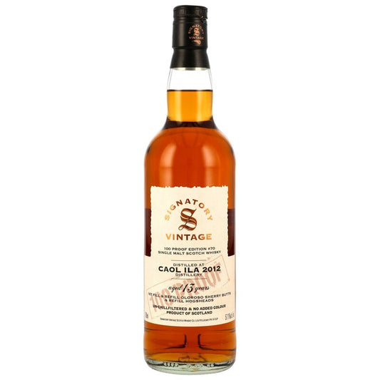 Caol Ila 2012/2026 - 13 y.o. - 1st Fill & Refill Oloroso Sherry Butts - Signatory 100 PROOF Edition #70
