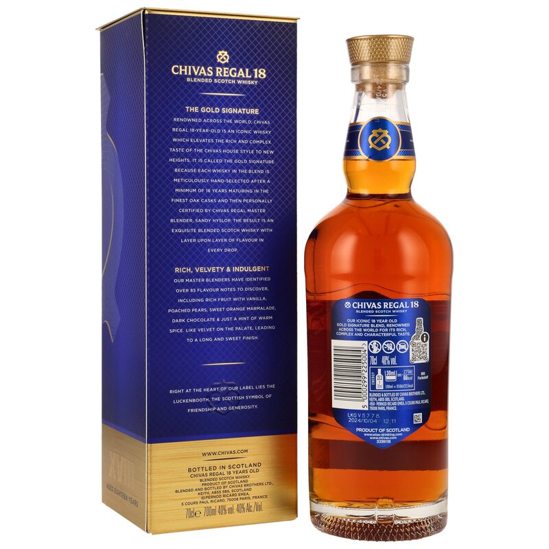Chivas Regal 18 y.o. Gold Signature - neues Design 2024