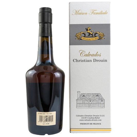 Christian Drouin 15 ans d'âge Calvados A.O.C
