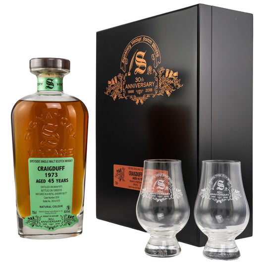 Craigduff 1973/2018 30th Anniversary + 2 Gläser