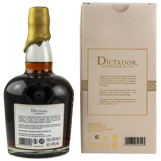 Dictador Jerarquia Pardo Sherry/Port Casks 1991/2020 - 29 y.o.