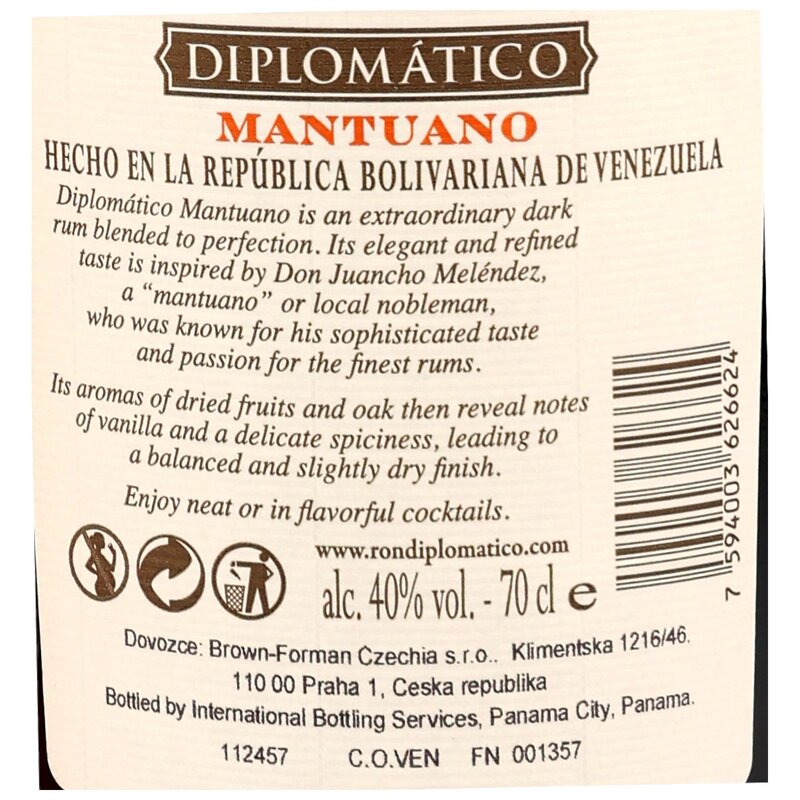 Diplomatico Mantuano in Tube