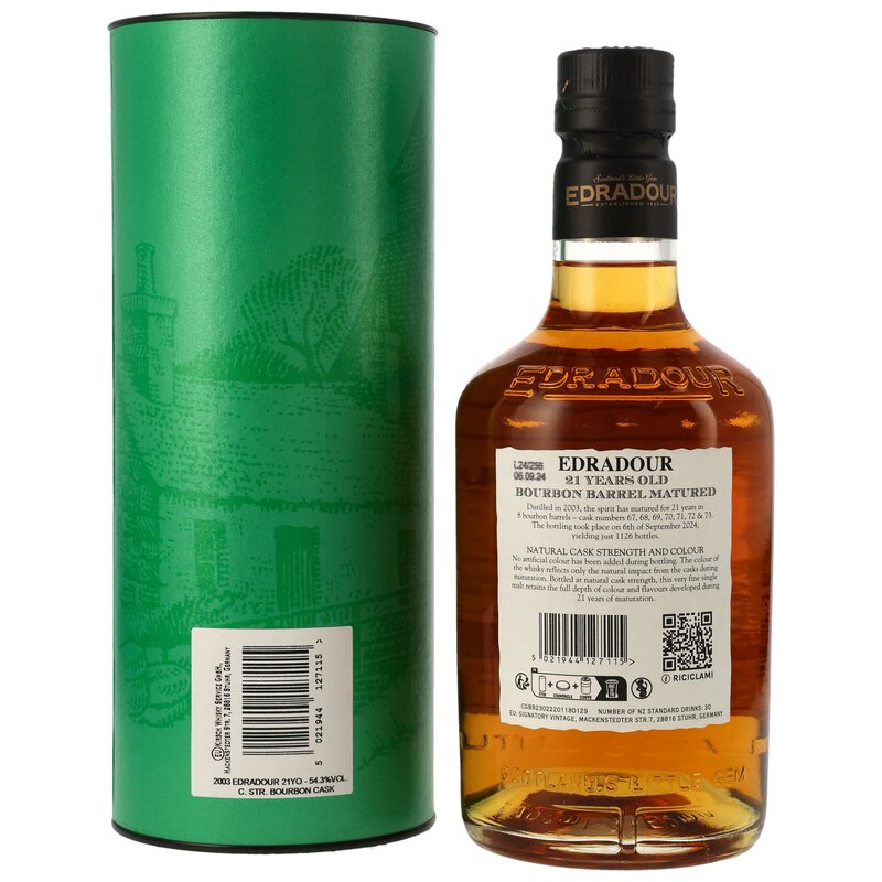 Edradour 21 y.o. Cask Strength - Bourbon Barrels