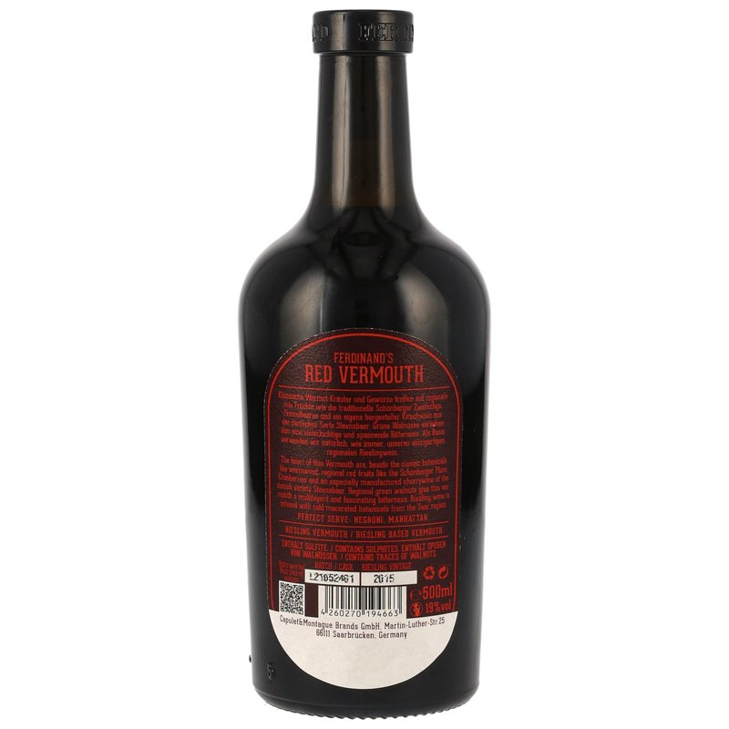 Ferdinands Red Vermouth - Neue Ausstattung