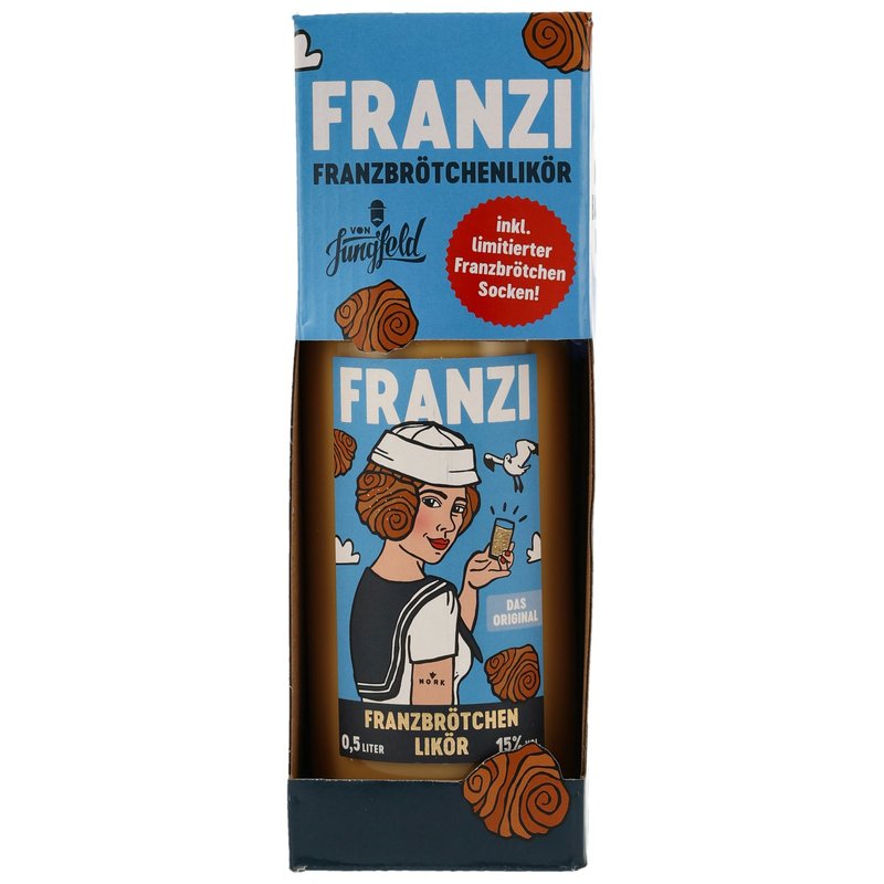 Franzi Franzbrötchenlikör - Socken Edition