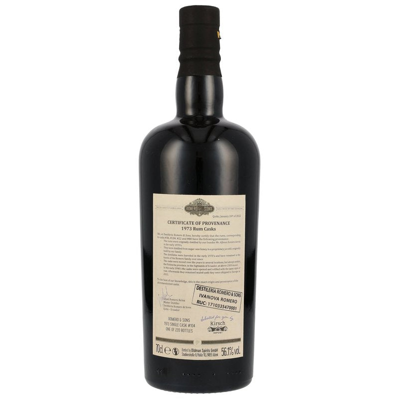 FRC - Ecuador Romero & Sons 1973 Single Cask #104