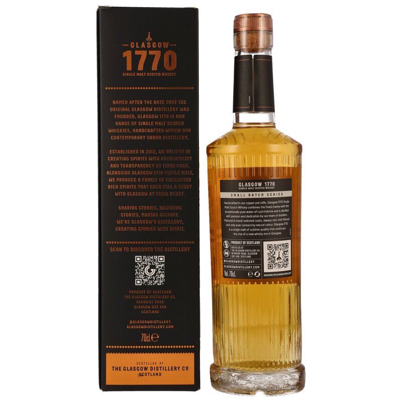 Glasgow 1770 - 2018/2023 - 5 y.o. - Triple Distilled Cognac Cask Finish