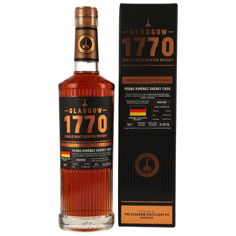 Glasgow 1770 - 6 y.o. - Peated - PX Cask Finish