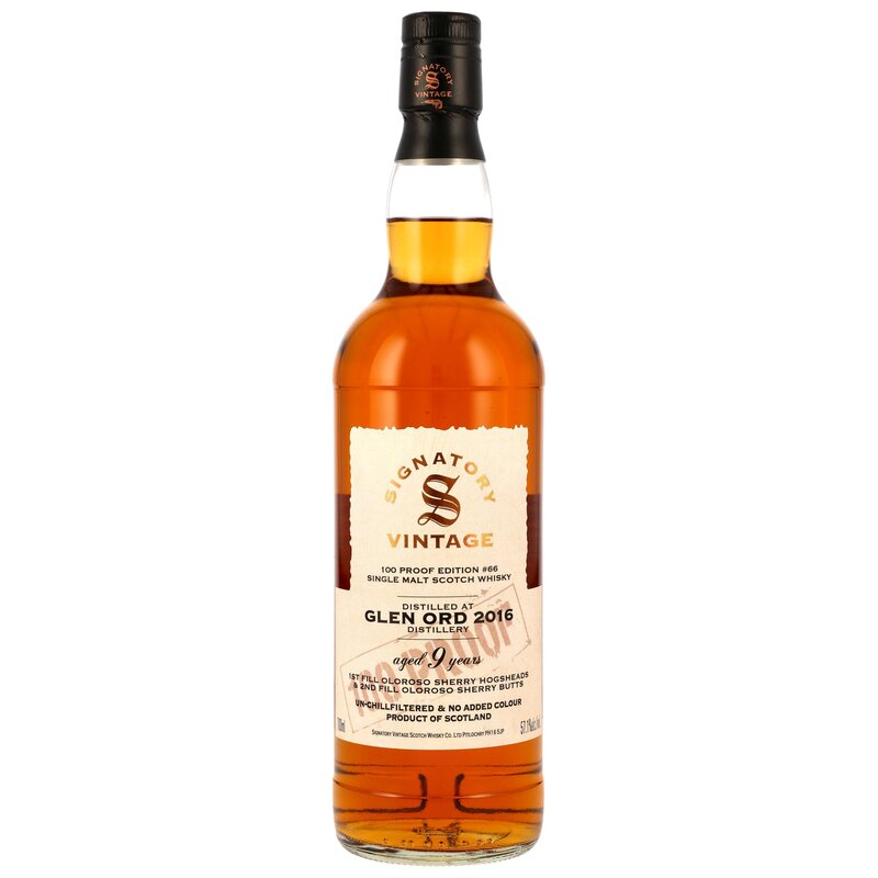 Glen Ord 2016/2025 - 9 y.o. - 1st & 2nd Fill Oloroso Sherry Casks - Signatory 100 PROOF Edition #66