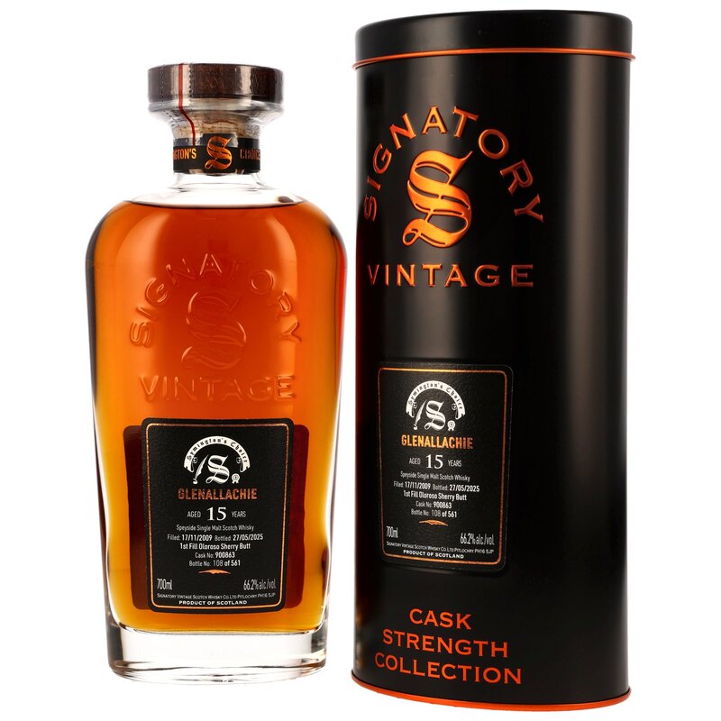 Glenallachie 2009/2025 - 15 y.o. - 1st Fill Oloroso Sherry Butt