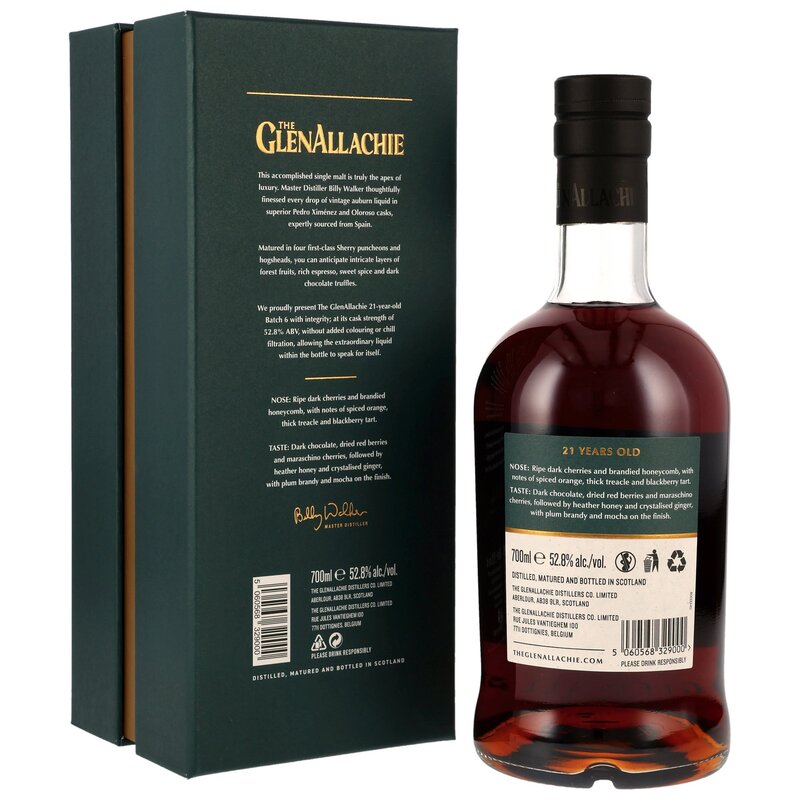 GlenAllachie 21 y.o. Batch 6 - PX & Oloroso Sherry Casks