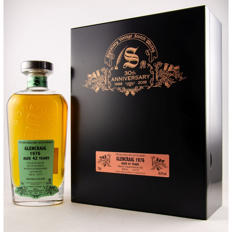 Glencraig 1976/2018 Sig 30th Anniversary + 2 Gläser
