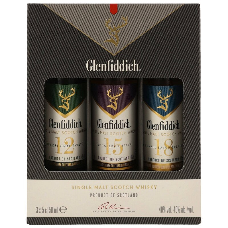 Glenfiddich 12/15/18 y.o. Tasting Pack Collection 3x5cl