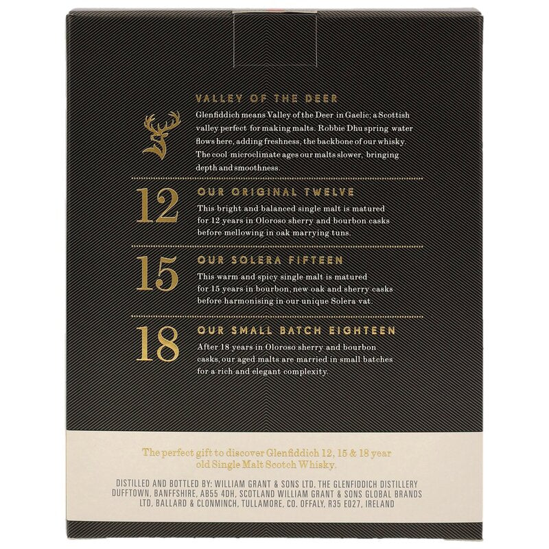 Glenfiddich 12/15/18 y.o. Tasting Pack Collection 3x5cl