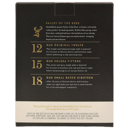 Glenfiddich 12/15/18 y.o. Tasting Pack Collection 3x5cl