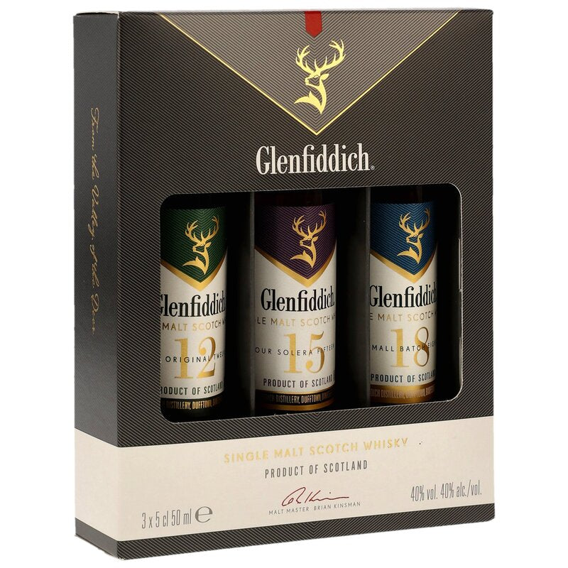 Glenfiddich 12/15/18 y.o. Tasting Pack Collection 3x5cl