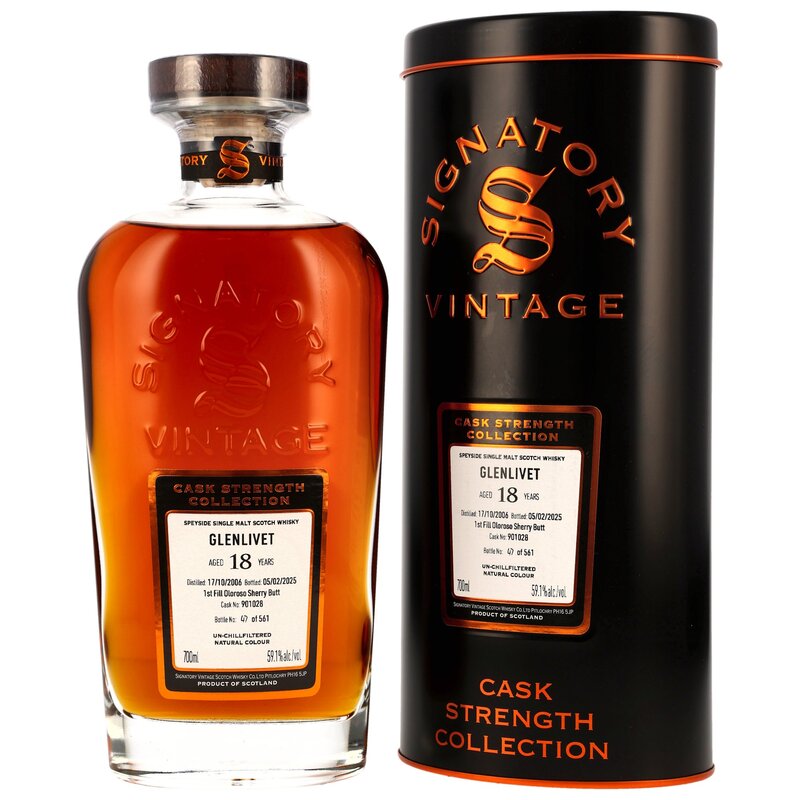 Glenlivet 2006/2025 - 18 y.o. - Sig CS - 1st Fill Oloroso Sherry Butt